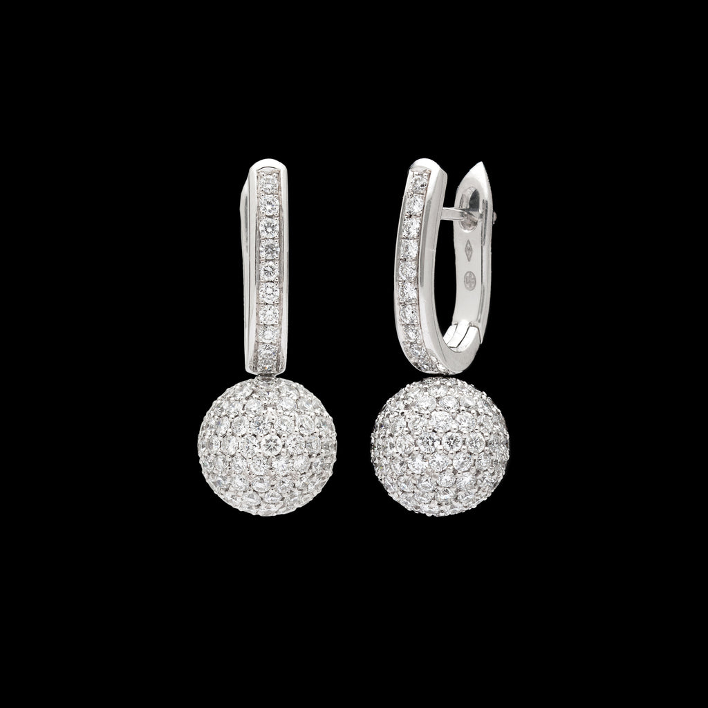 Gubelin Diamond & 18k White Gold Earrings