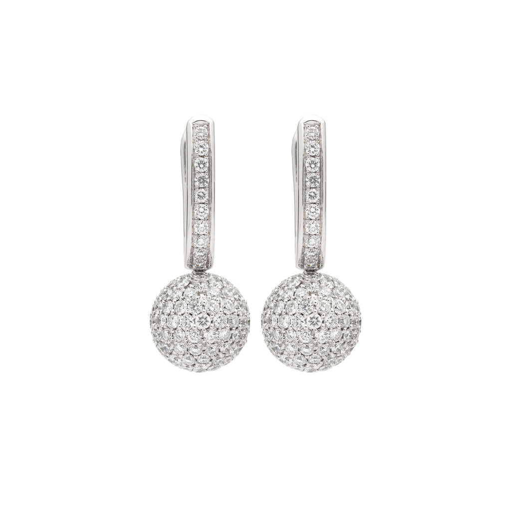 Gubelin Diamond & 18k White Gold Earrings