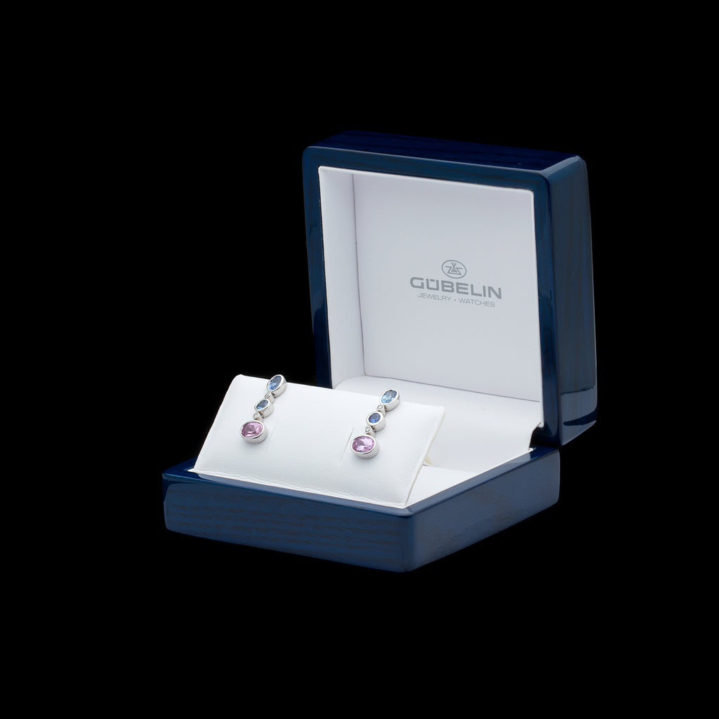 Gubelin Multi-Color Sapphire & Diamond Earrings
