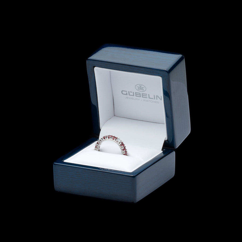 Gubelin Ruby & Diamond Eternity Band
