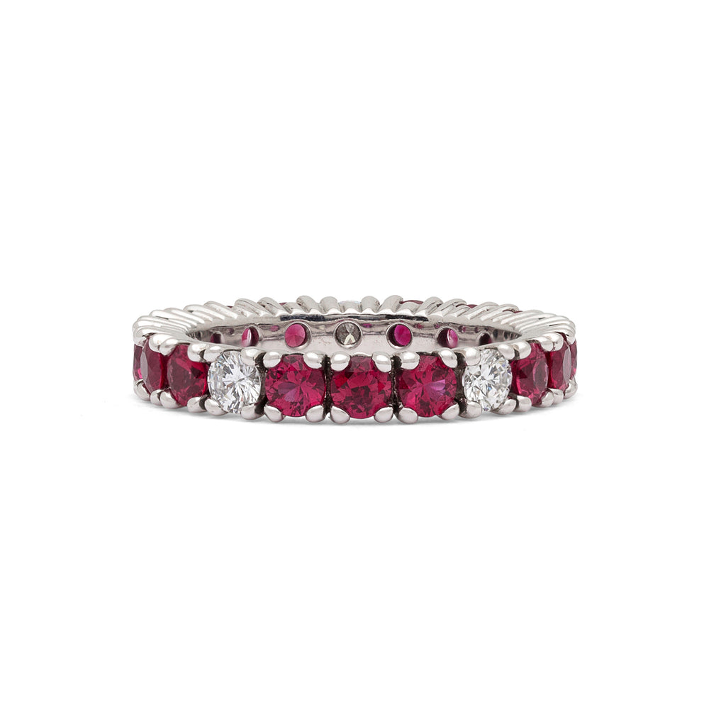 Gubelin Ruby & Diamond Eternity Band