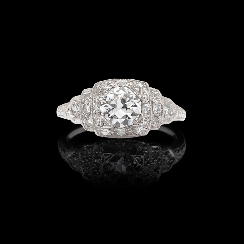 GIA G/VS2 Vintage Diamond Engagement Ring