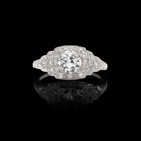 GIA G/VS2 Vintage Diamond Engagement Ring