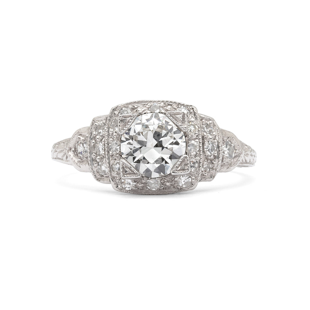 GIA G/VS2 Vintage Diamond Engagement Ring