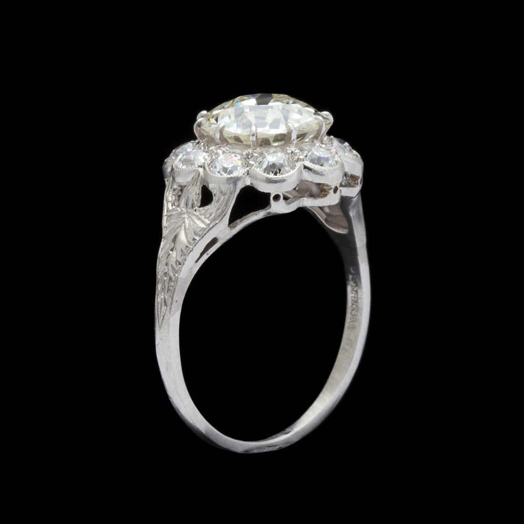 Vintage European Cut Diamond & Platinum Ring