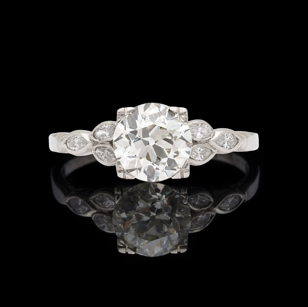 GIA Old European Diamond Vintage Engagement Ring