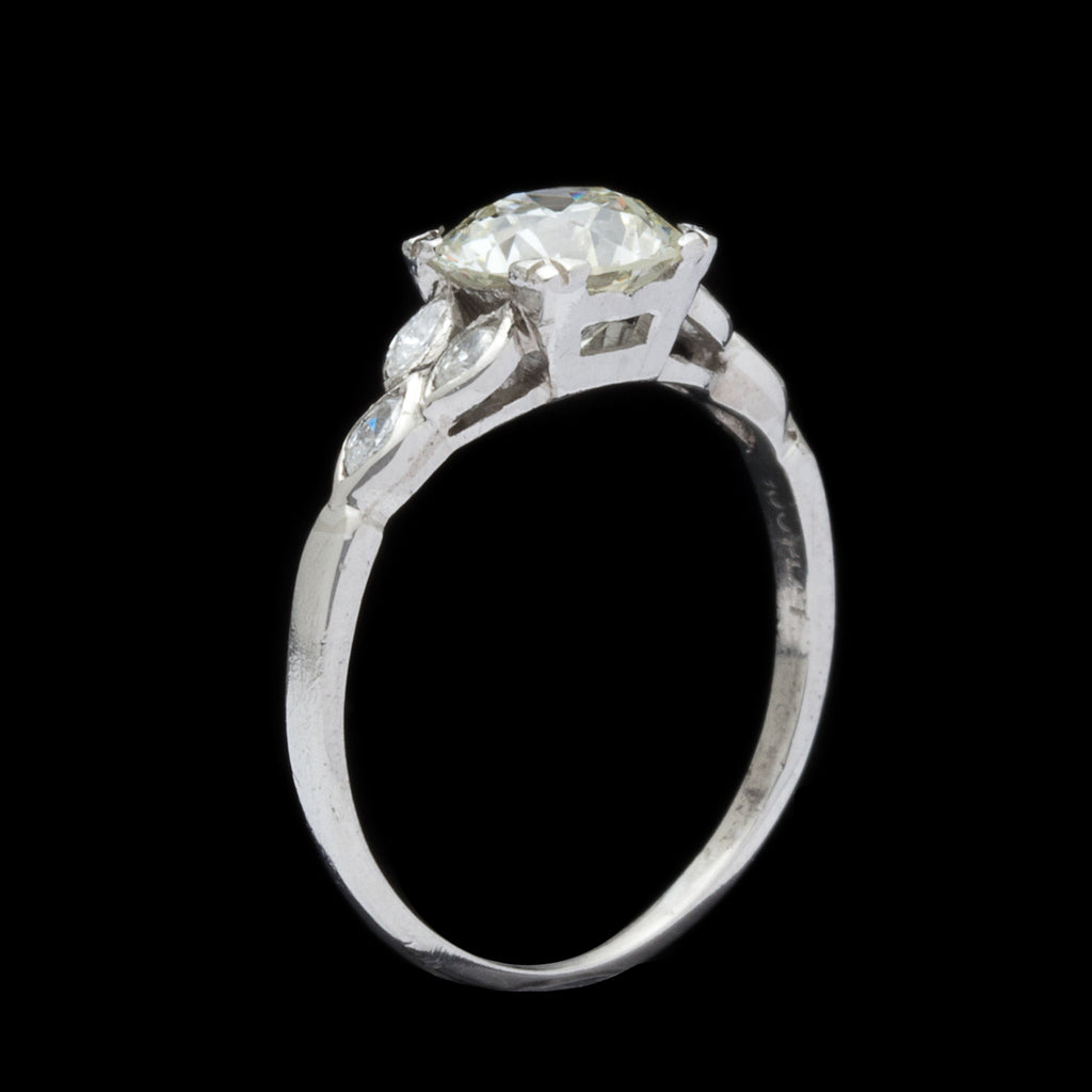 GIA Old European Diamond Vintage Engagement Ring