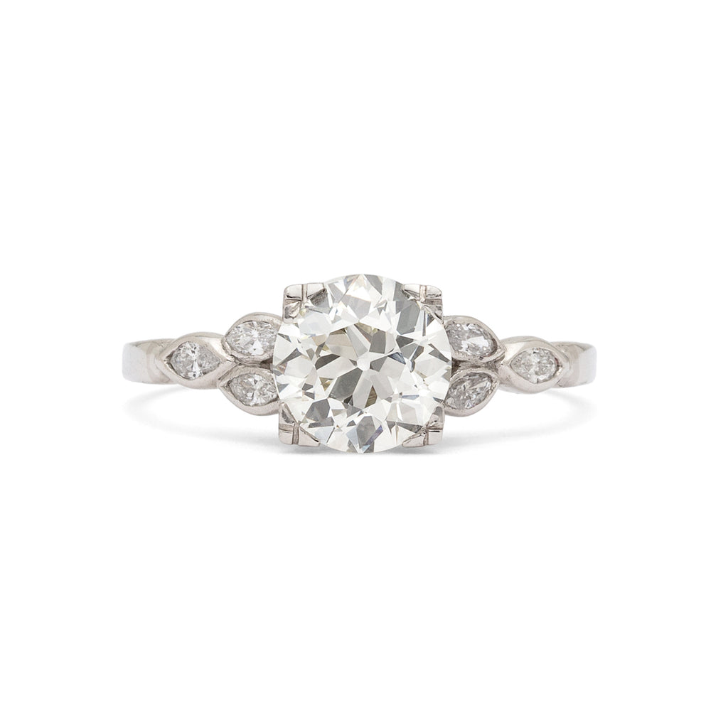 GIA Old European Diamond Vintage Engagement Ring