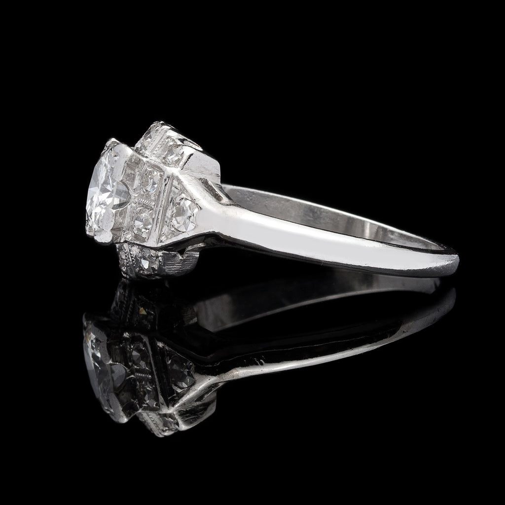 Vintage Diamond & Platinum Engagement Ring
