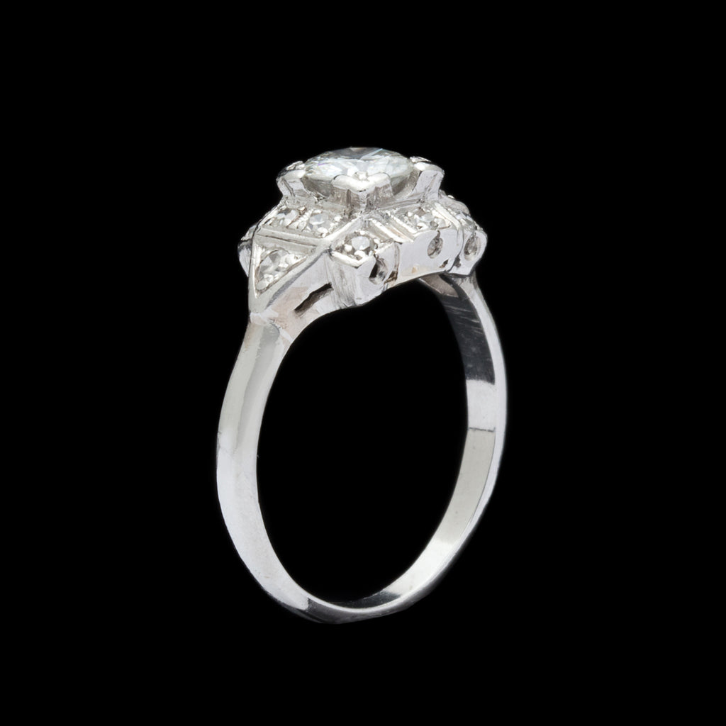 Vintage Diamond & Platinum Engagement Ring