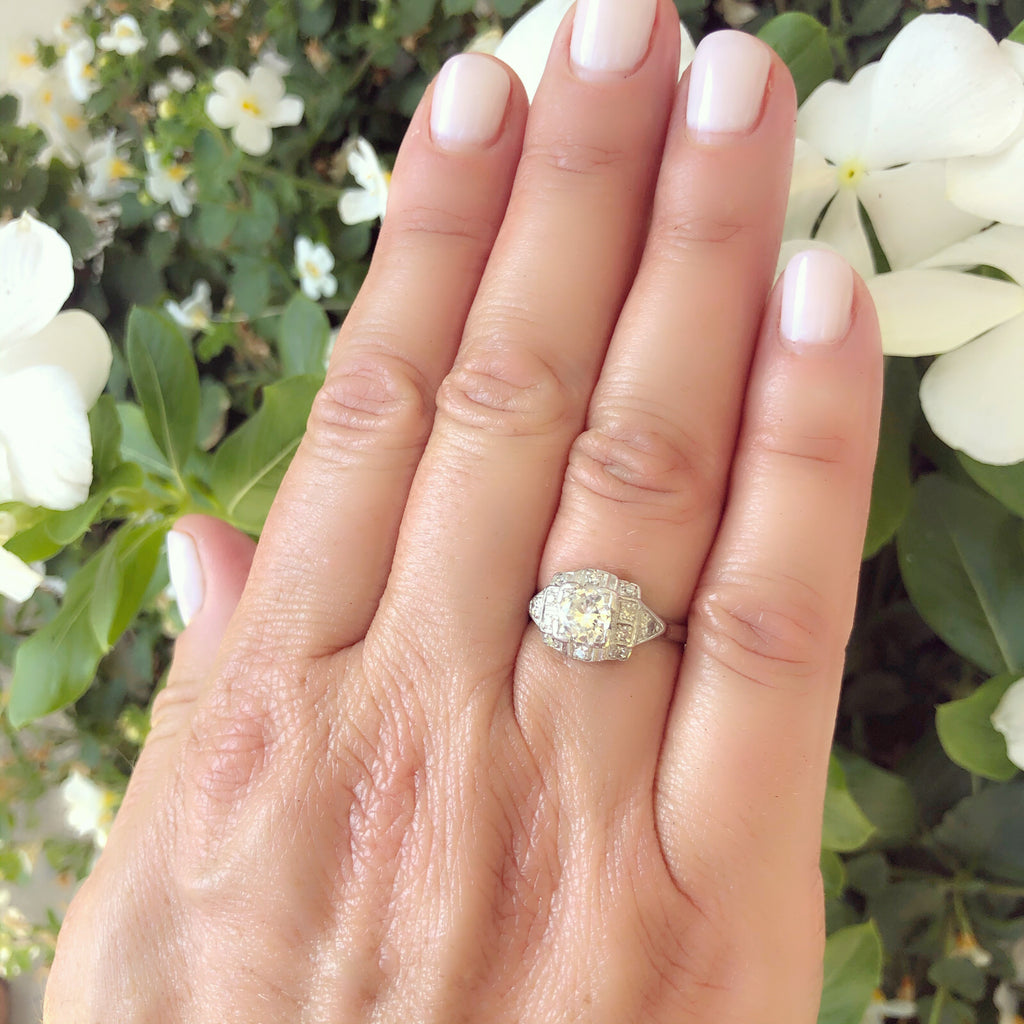 Vintage Diamond & Platinum Engagement Ring