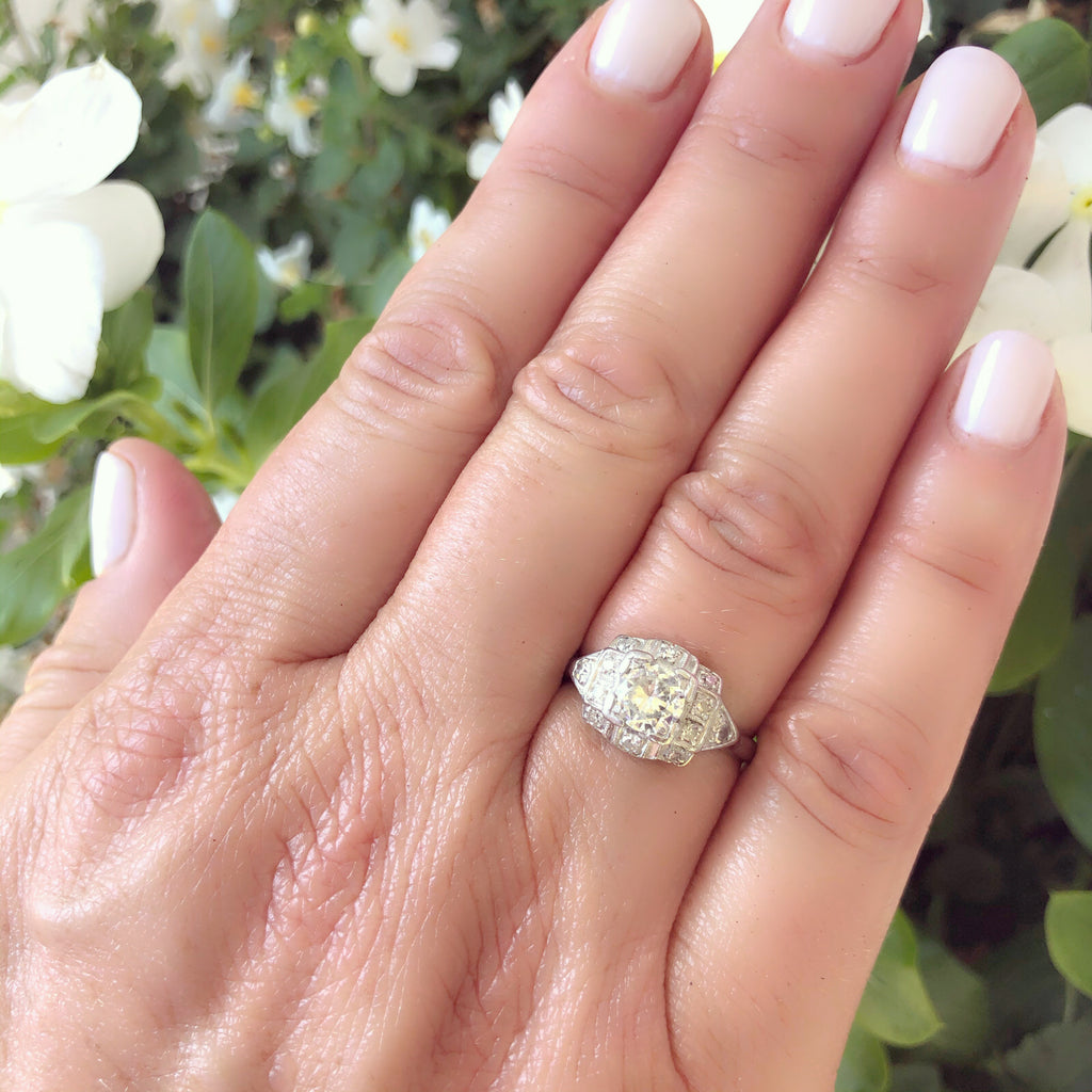 Vintage Diamond & Platinum Engagement Ring