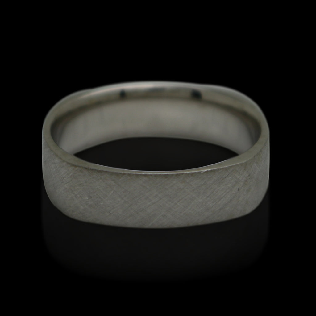18kt White Gold Men's Band Ring
