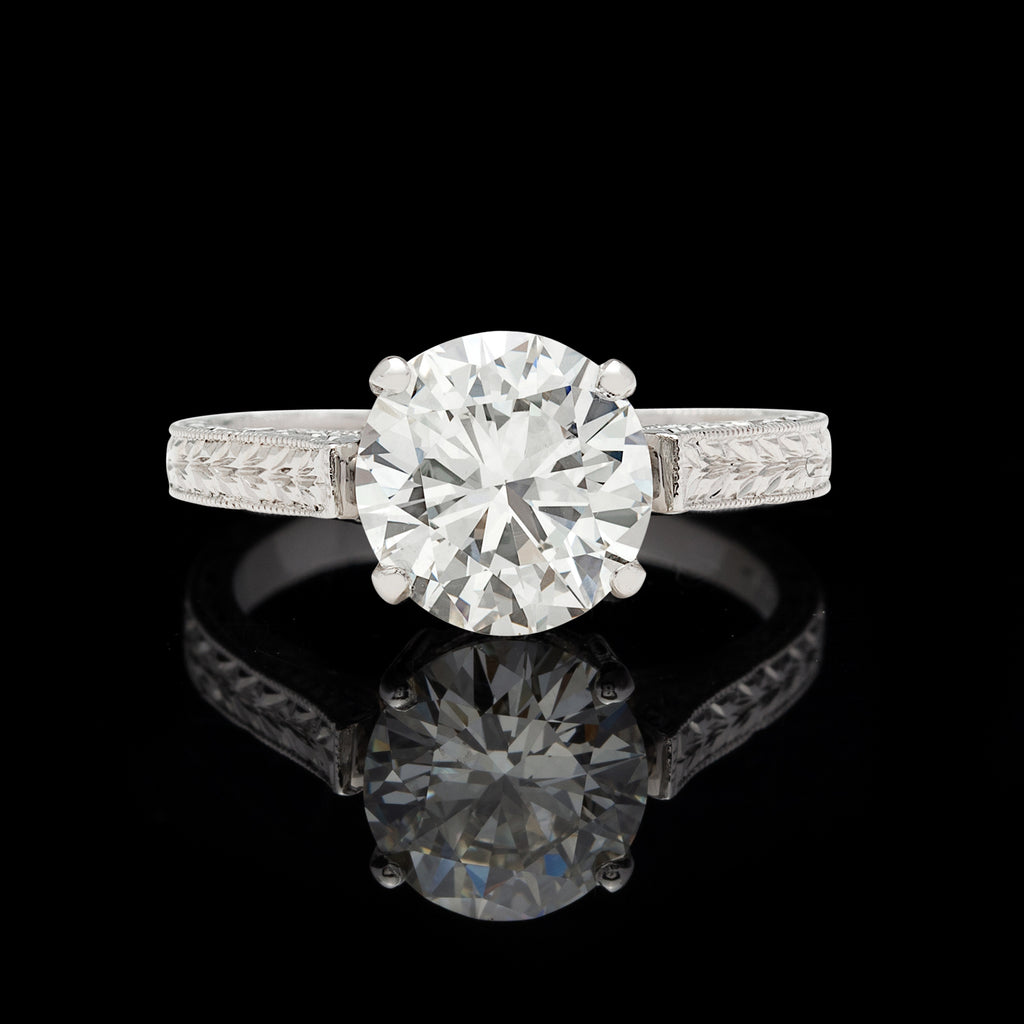 Elegant GIA 2.01-carat Diamond Platinum Engagement Ring