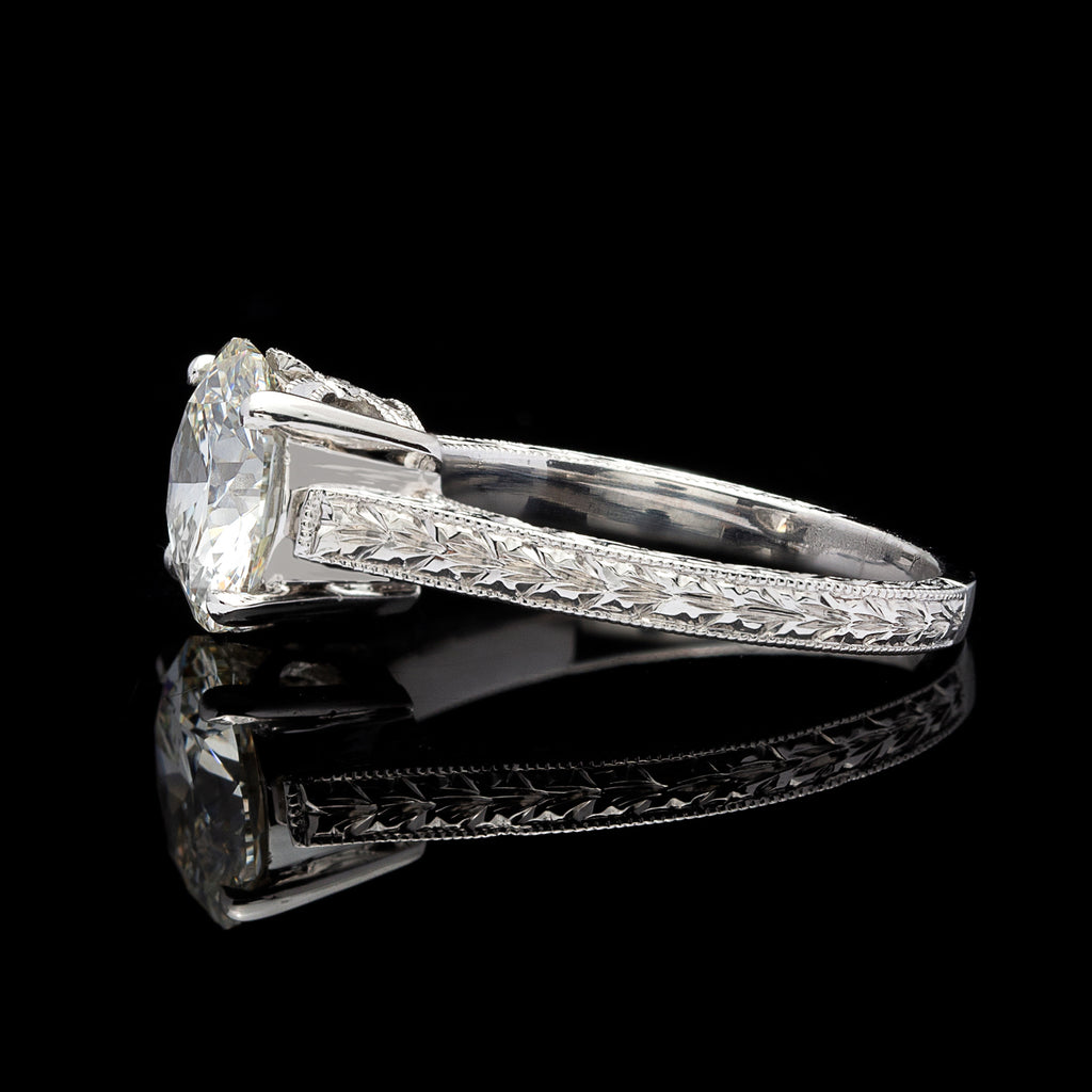 Elegant GIA 2.01-carat Diamond Platinum Engagement Ring