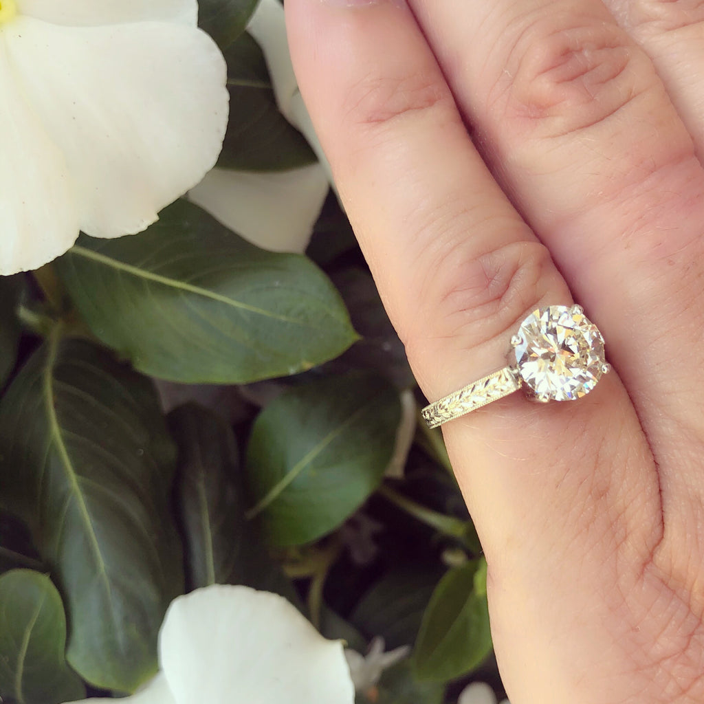 Elegant GIA 2.01-carat Diamond Platinum Engagement Ring