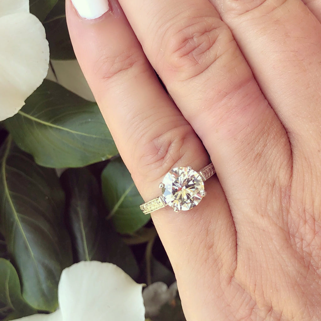 Elegant GIA 2.01-carat Diamond Platinum Engagement Ring