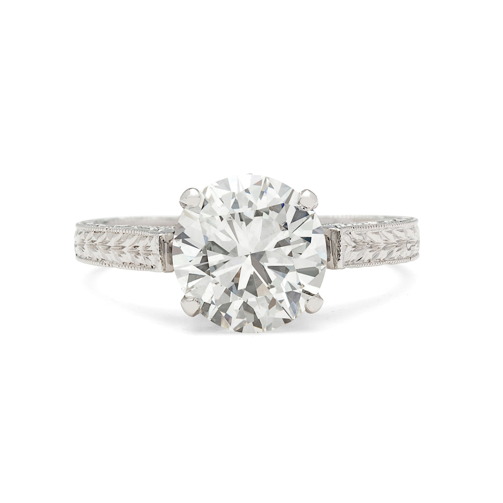Elegant GIA 2.01-carat Diamond Platinum Engagement Ring