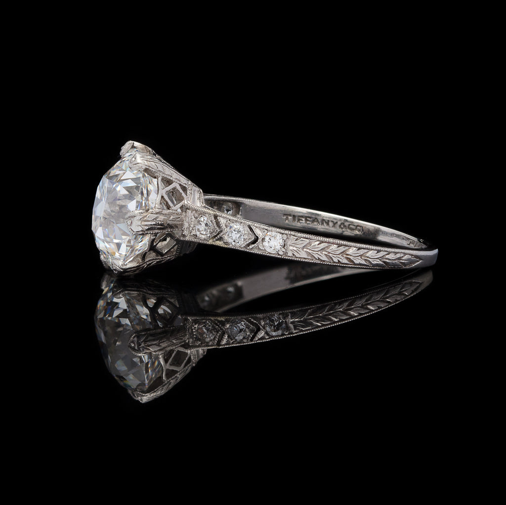 Stunning GIA 3.12ct Antique Diamond Ring by Tiffany & Co.