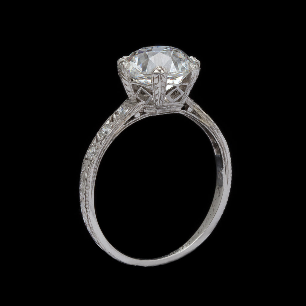 Stunning GIA 3.12ct Antique Diamond Ring by Tiffany & Co.