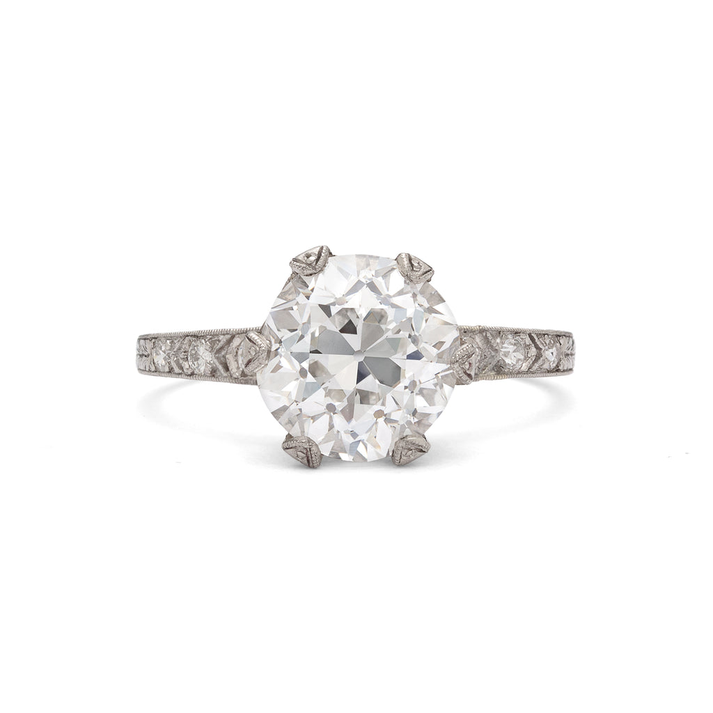 Stunning GIA 3.12ct Antique Diamond Ring by Tiffany & Co.