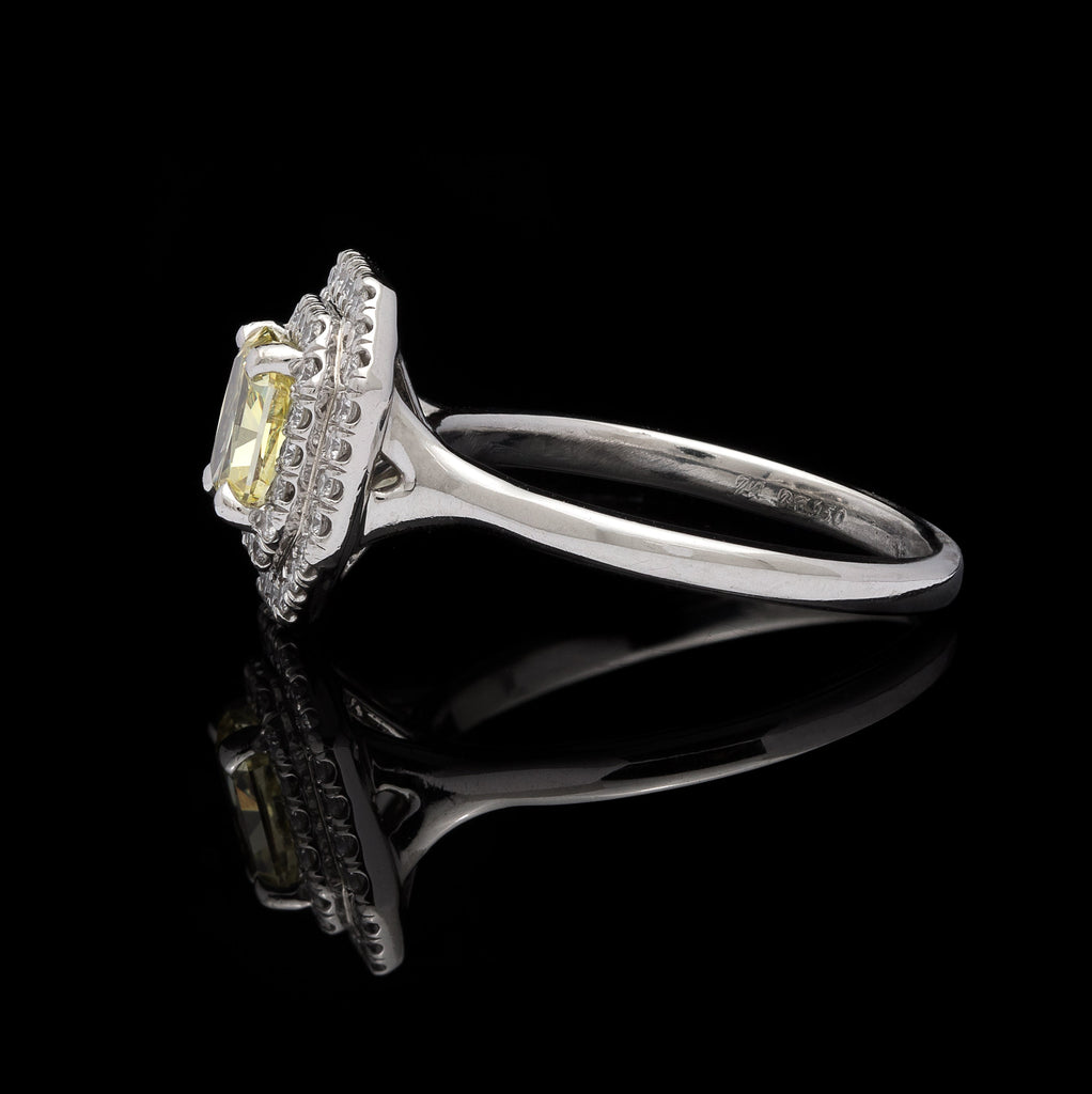GIA 1.01-ct Natural Fancy Intense Yellow Diamond Ring