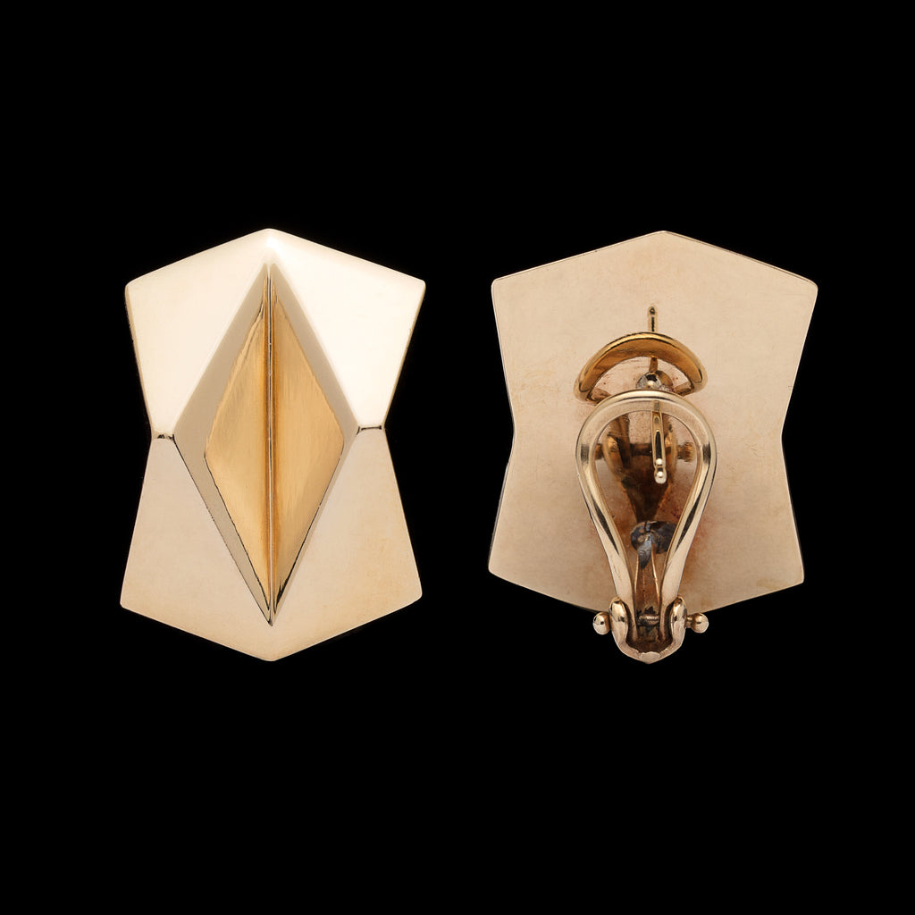Geometric 14k Gold Earrings