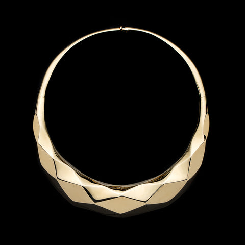 Geometric 14k Gold Collar Necklace