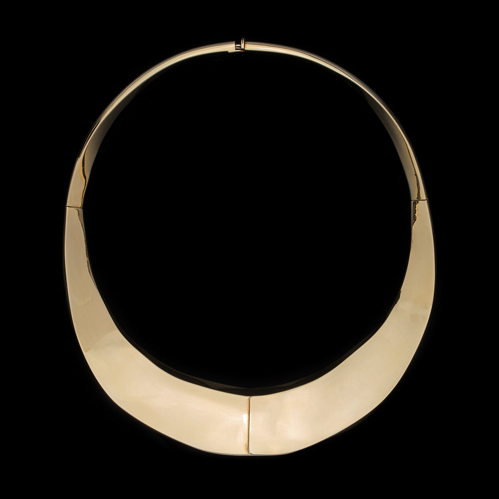 Geometric 14k Gold Collar Necklace