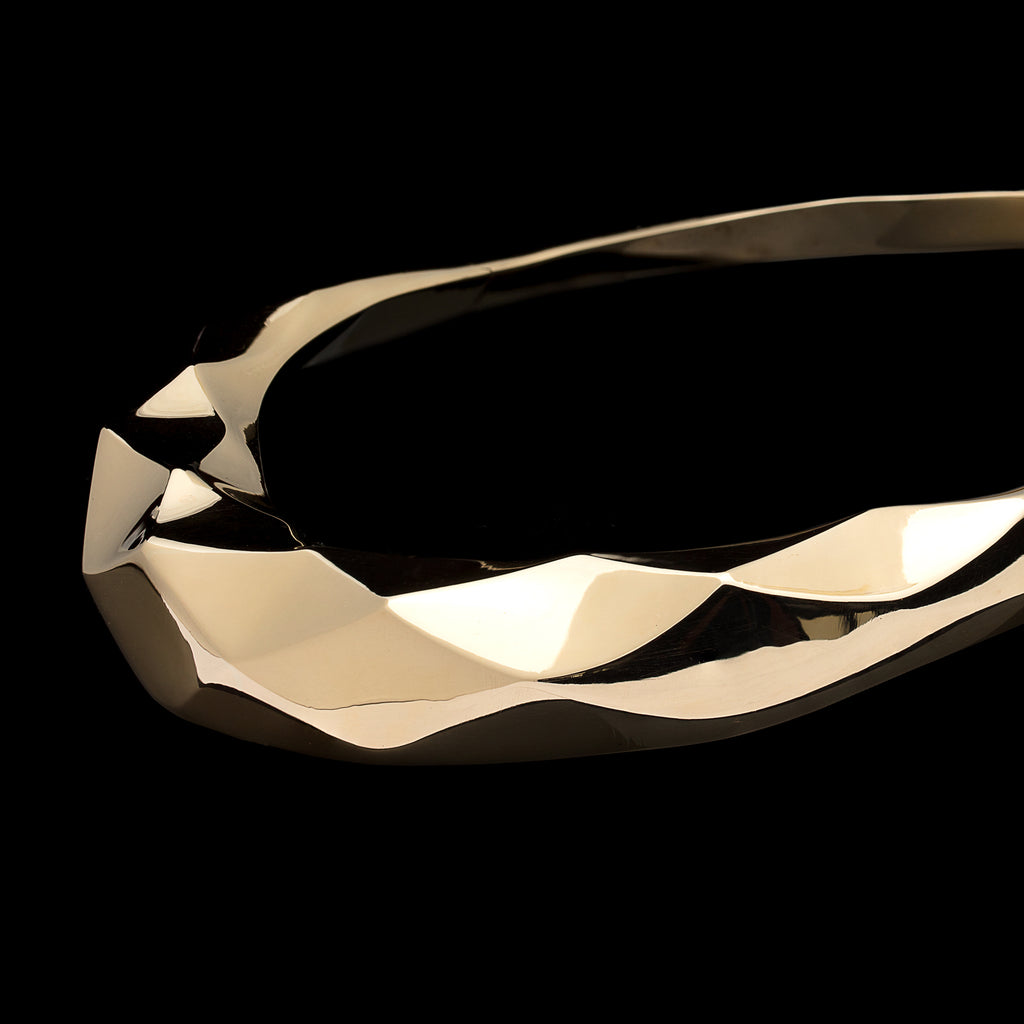 Geometric 14k Gold Collar Necklace