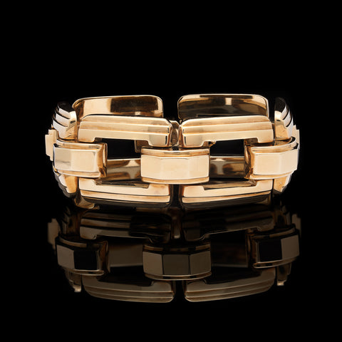 Retro Yellow Gold Link Bracelet