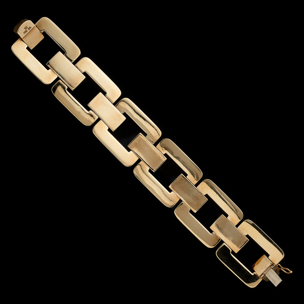 Retro Yellow Gold Link Bracelet