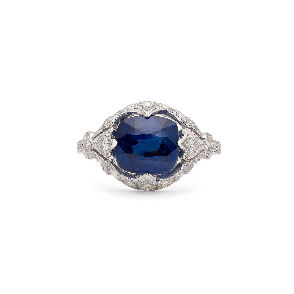 Ceylon Sapphire & Diamond Ring