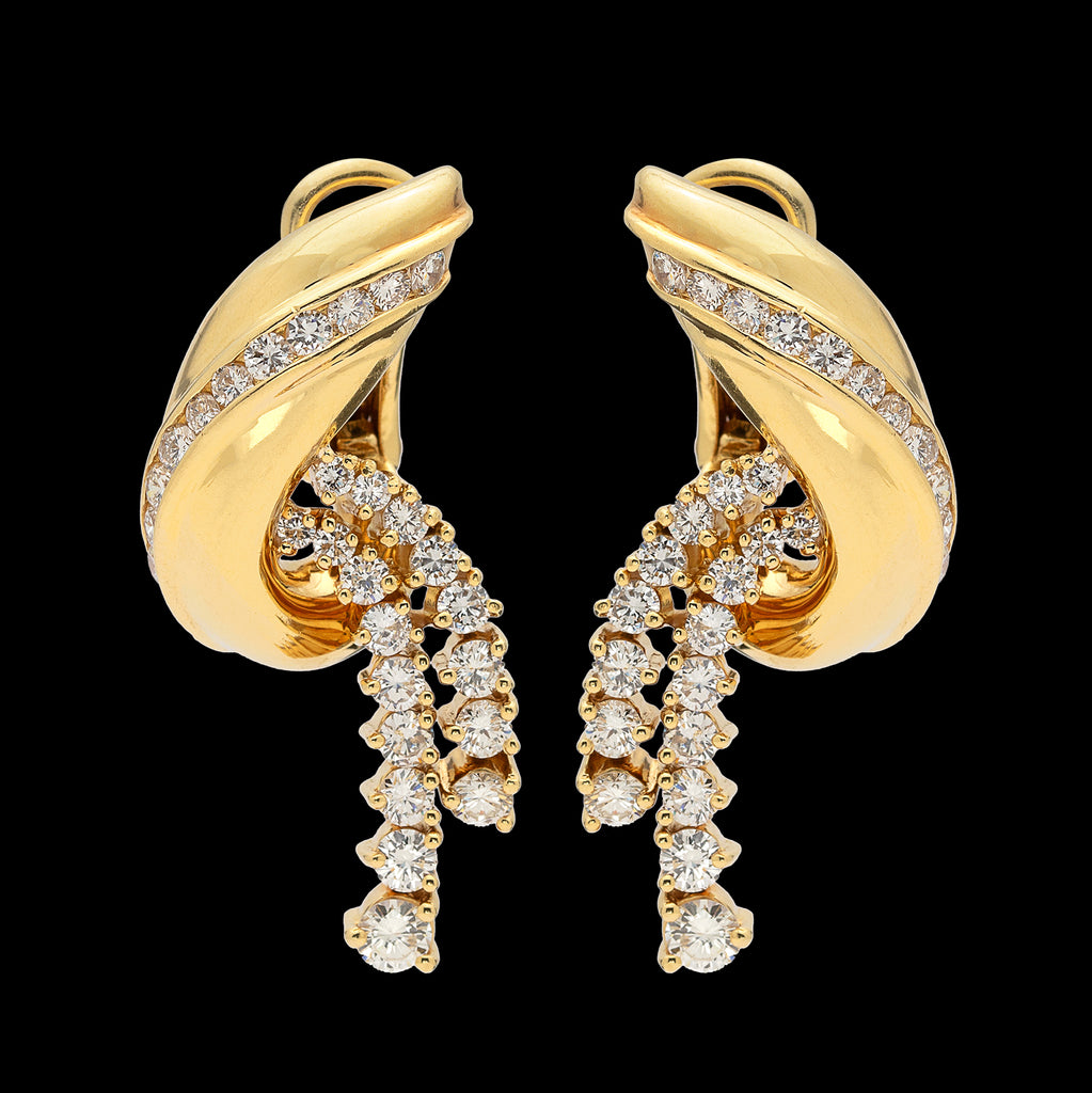Jose Hess Diamond & 18k Gold Earrings