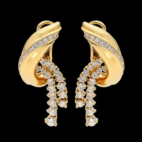 Jose Hess Diamond & 18k Gold Earrings