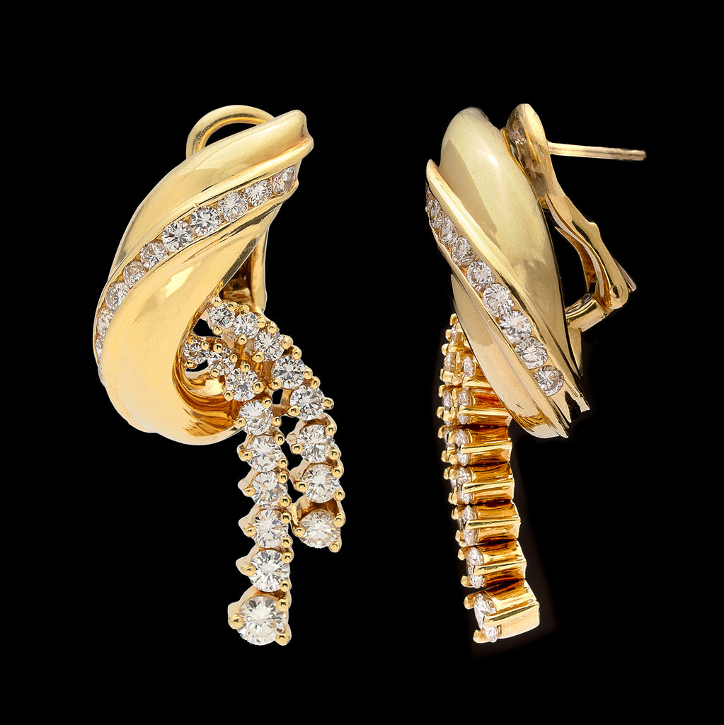 Jose Hess Diamond & 18k Gold Earrings