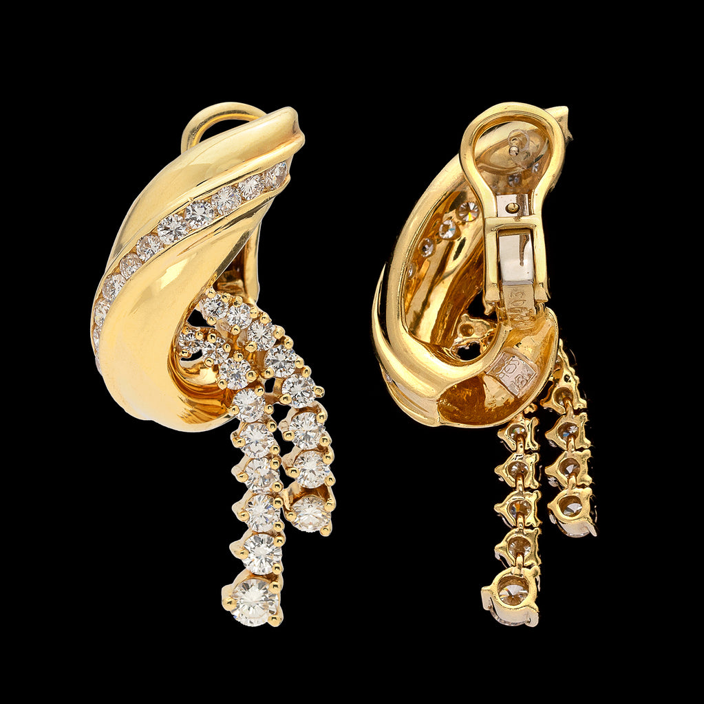 Jose Hess Diamond & 18k Gold Earrings