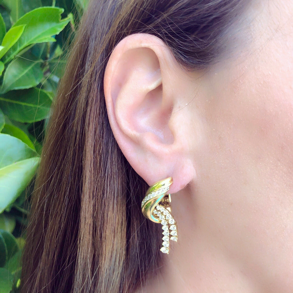 Jose Hess Diamond & 18k Gold Earrings