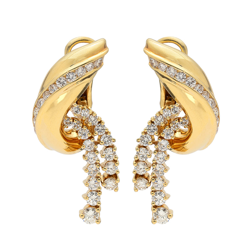 Jose Hess Diamond & 18k Gold Earrings