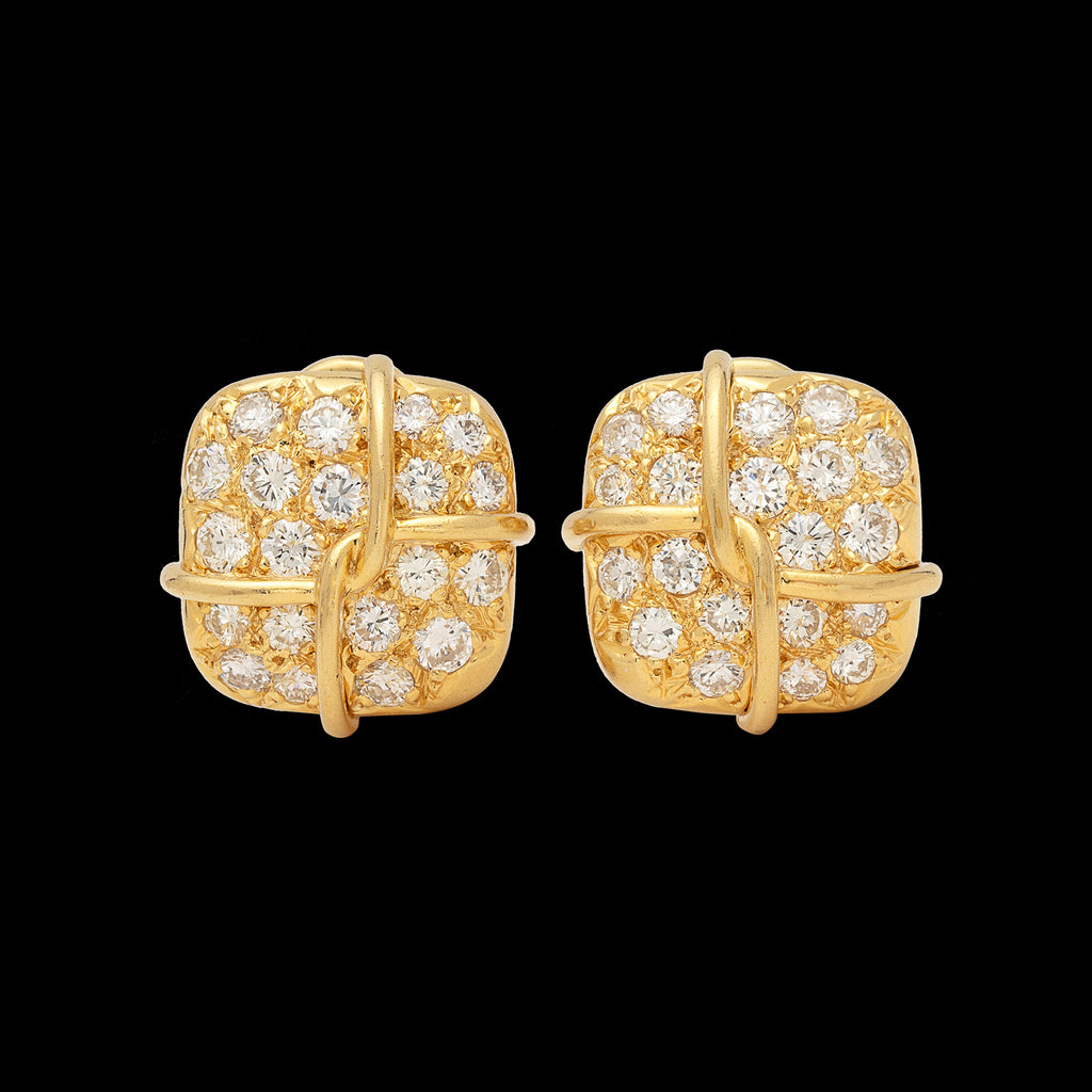 Jose Hess Diamond & 18k Gold Earrings