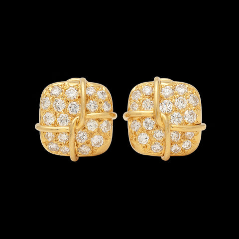 Jose Hess Diamond & 18k Gold Earrings