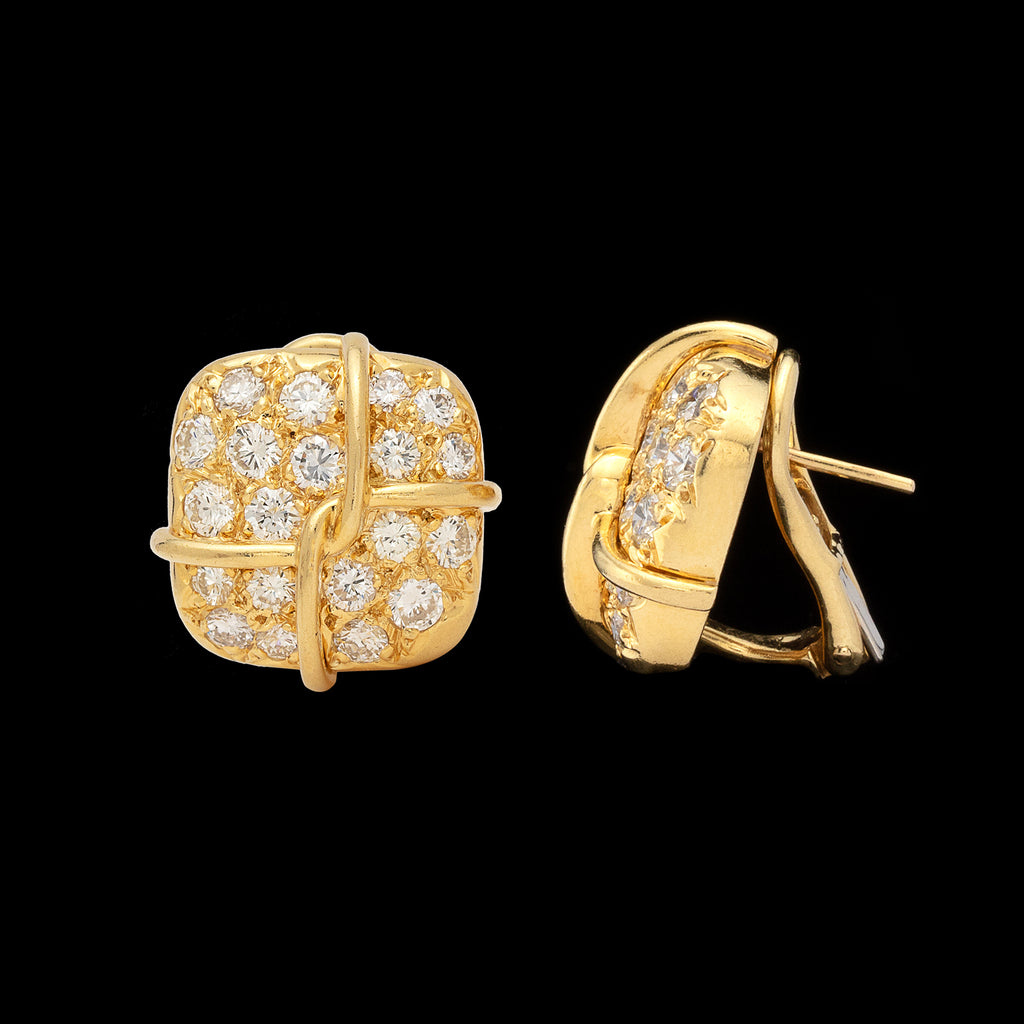 Jose Hess Diamond & 18k Gold Earrings