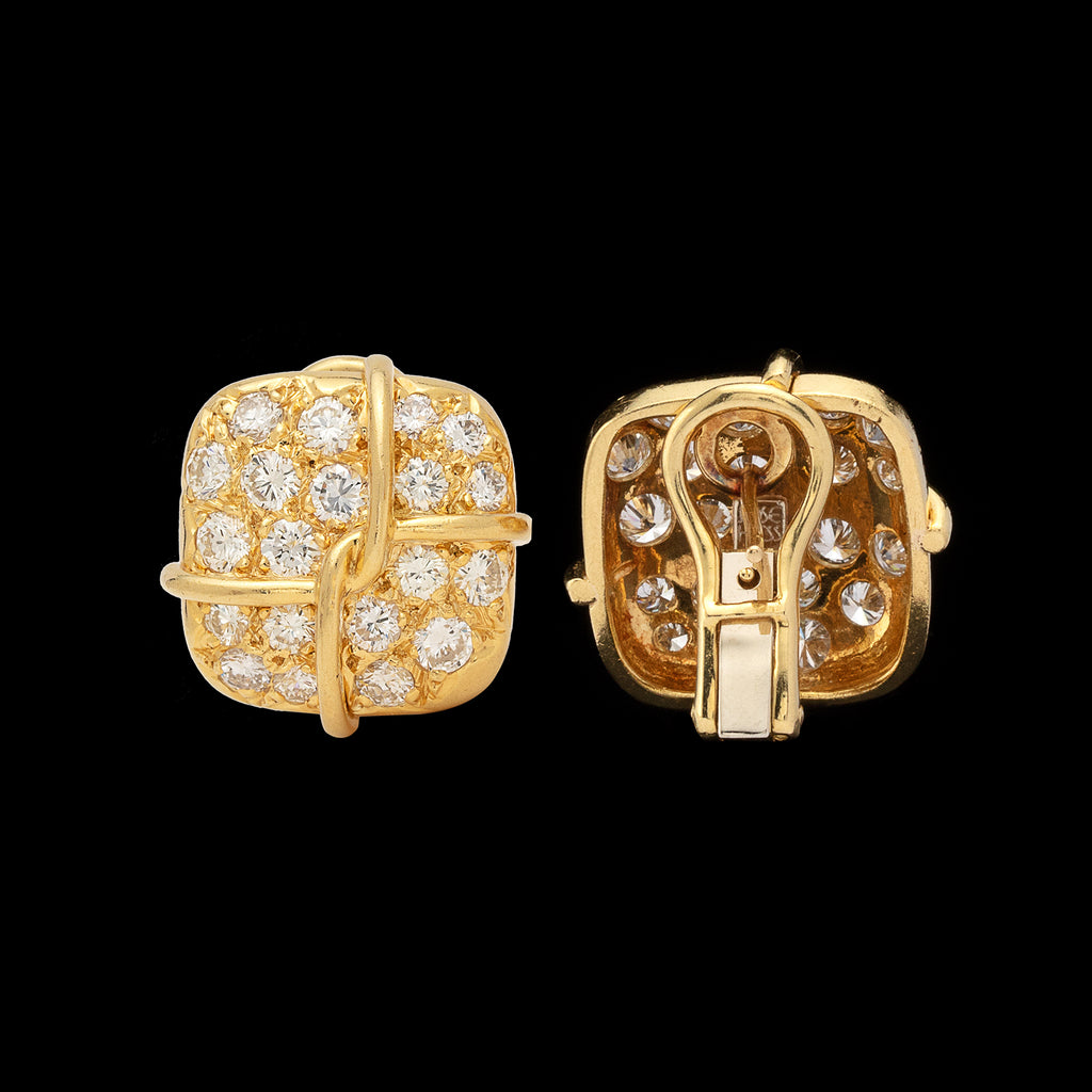 Jose Hess Diamond & 18k Gold Earrings
