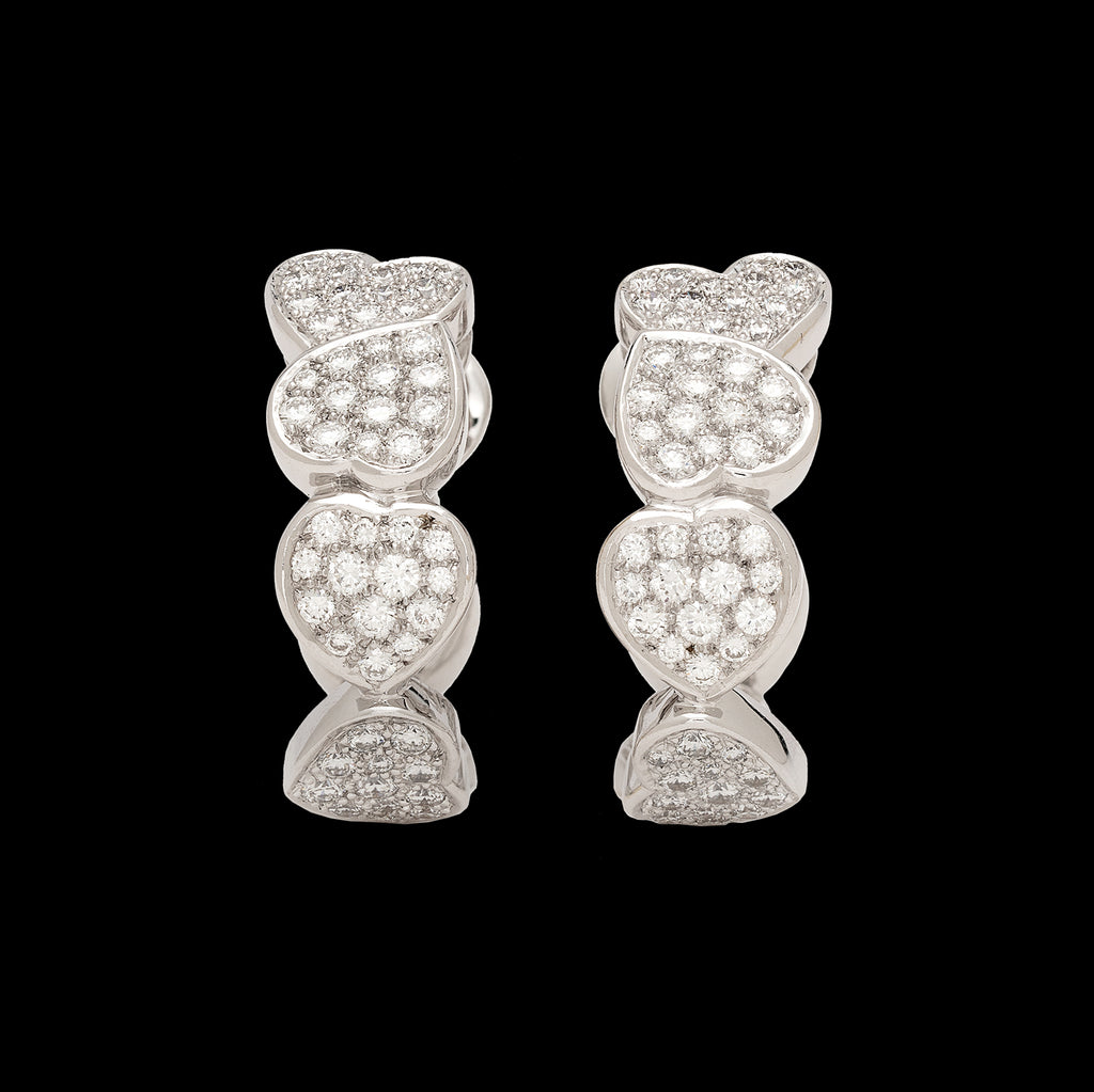 FRED Paris Diamond & 18k White Gold Earrings