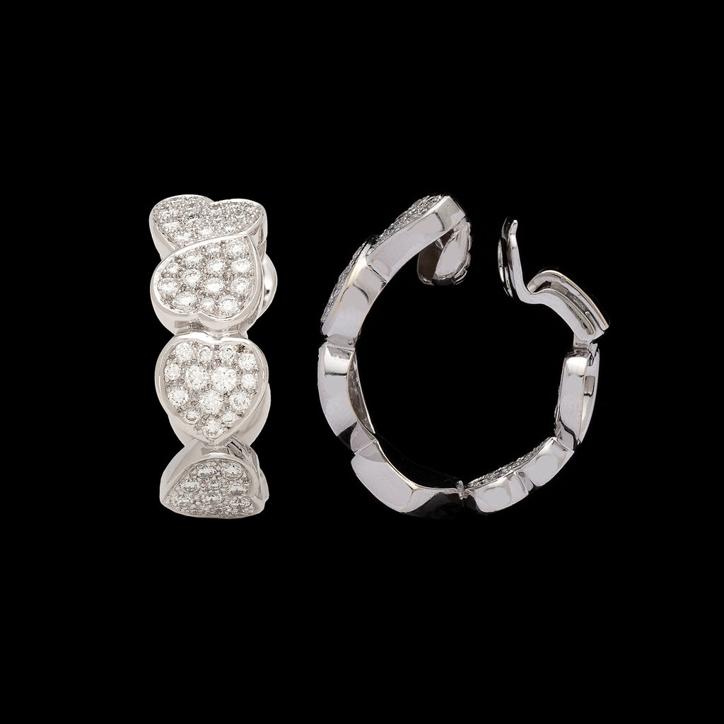 FRED Paris Diamond & 18k White Gold Earrings