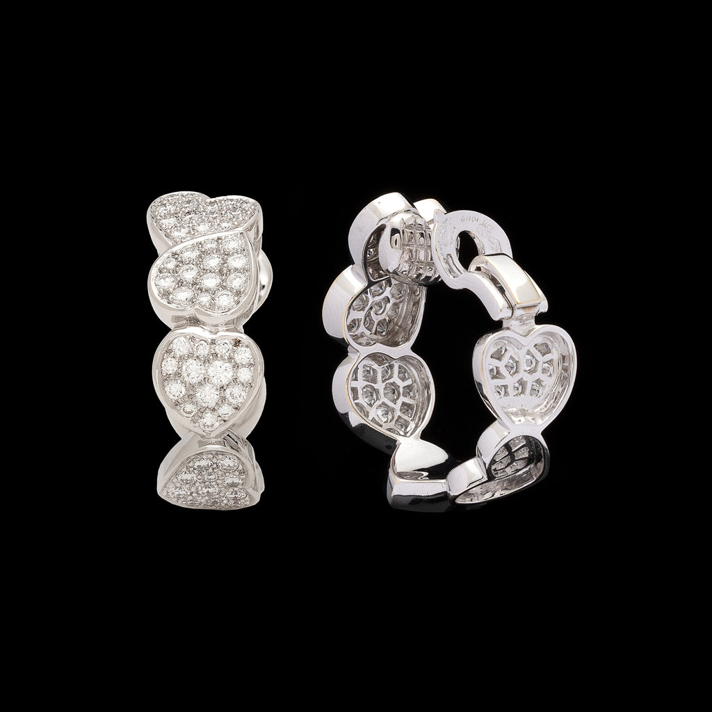 FRED Paris Diamond & 18k White Gold Earrings