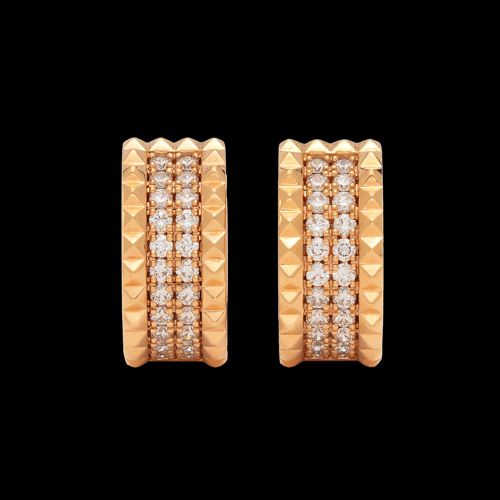 Roberto Coin Diamond & 18k Rose Gold Earrings