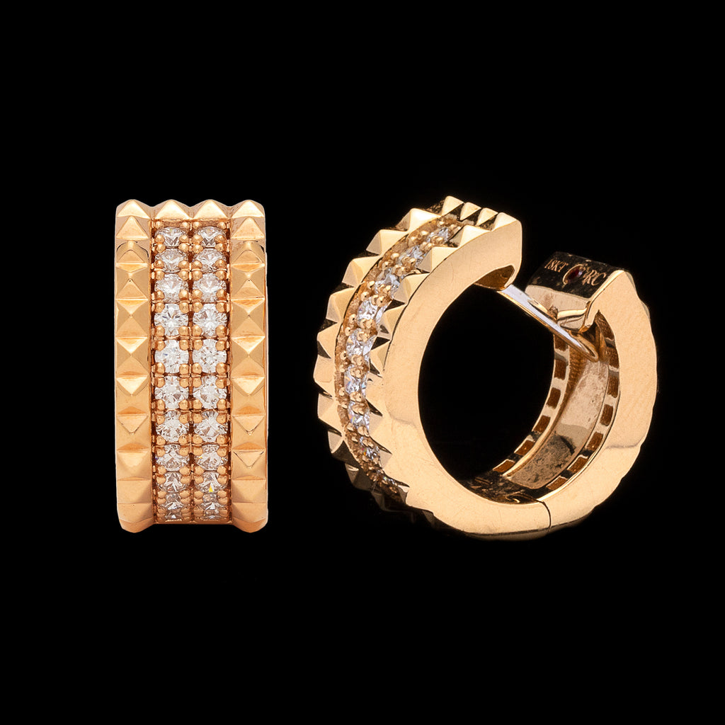 Roberto Coin Diamond & 18k Rose Gold Earrings