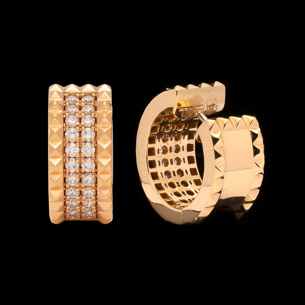 Roberto Coin Diamond & 18k Rose Gold Earrings