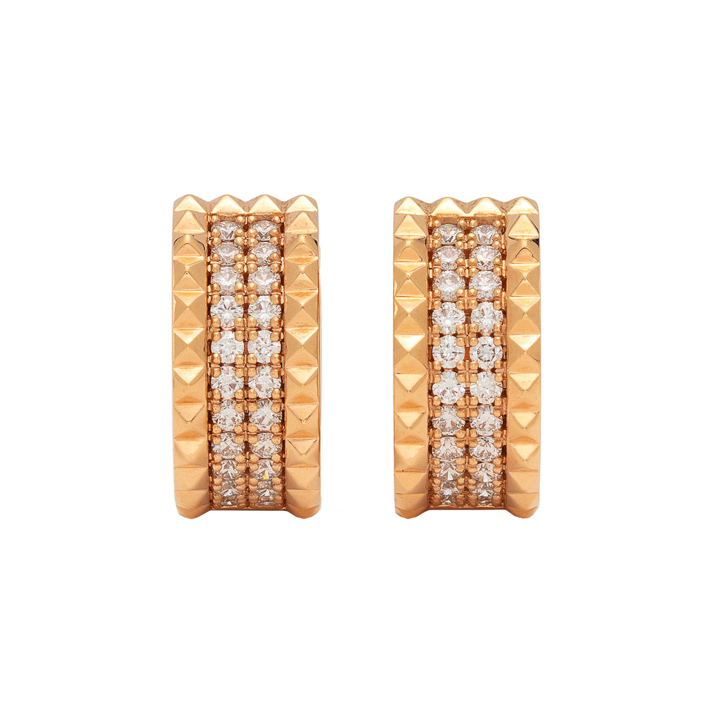Roberto Coin Diamond & 18k Rose Gold Earrings